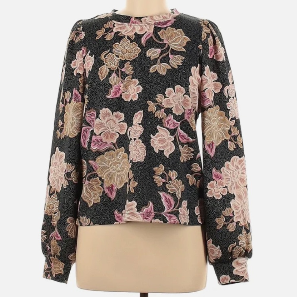 Maison d' Amelie Women Black Sweatshirt L